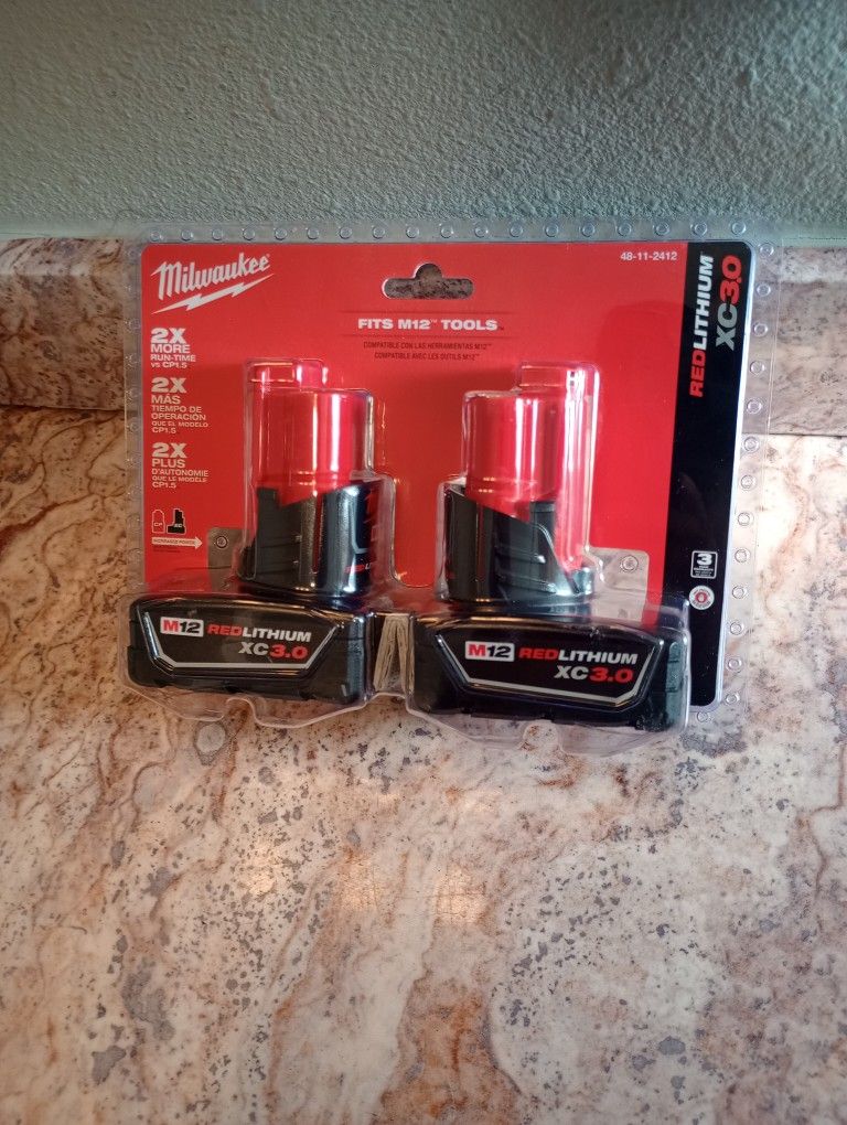 New Milwaukee M12 batteries