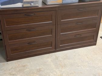 IKEA Walnut 6 drawer dresser