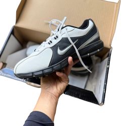 Nike Golf Shoes Men's Size 8.5 Power Channel TAC White Black Leather