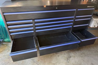 Montezuma Large Rolling Tool Cabinet 72” wide x 24” Deep x 42” high