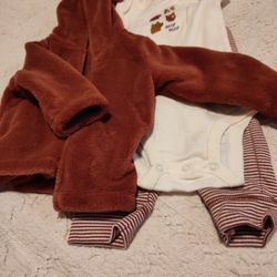 Brand New Child Of Mine Made By Carter's 3 Piece  Set, Brown, Size 12M
