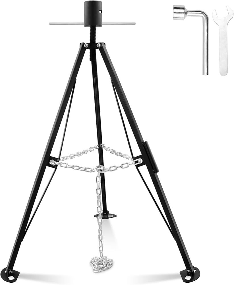 Gooseneck Tripod Stabilizer for 5th Wheel or Trailer, Adjustable Stabilizer with 7500lb Load Capacity, Tripod Jack for Fifth-Wheel Trailers, RVs, and