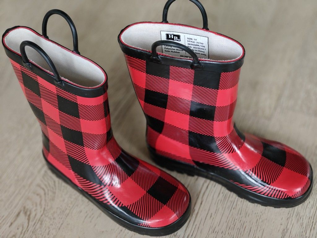 HB Red Kids Rain Boots (1Y)