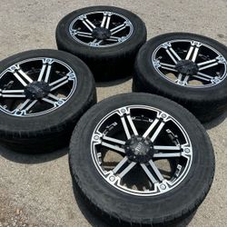 20” Tuff Wheels and Goodyear Tires 20 Rims 5 lug universal 5x5 bolt pattern 5x127 fit Jeep Wrangler JK JL Grand Cherokee Rubicon Sahara Dodge Durango