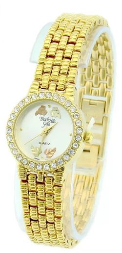 Black Hills Gold Tone Ladies Watch with Crystal