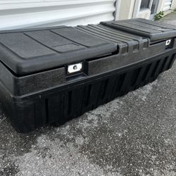 63” Heavy Duty Black Resin Truck Tool Storage Box Chest! Unlocked, no key.  63x21x20in