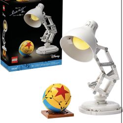 LEGO Ideas Disney Pixar Luxo Jr. - Room Decor and Building Set for Adults - Office and Desk Decor for Women and Men, Ages 18+ - Brick-Built Lamp DIY K