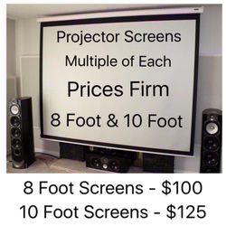 8 & 10 Foot Projector Screens
