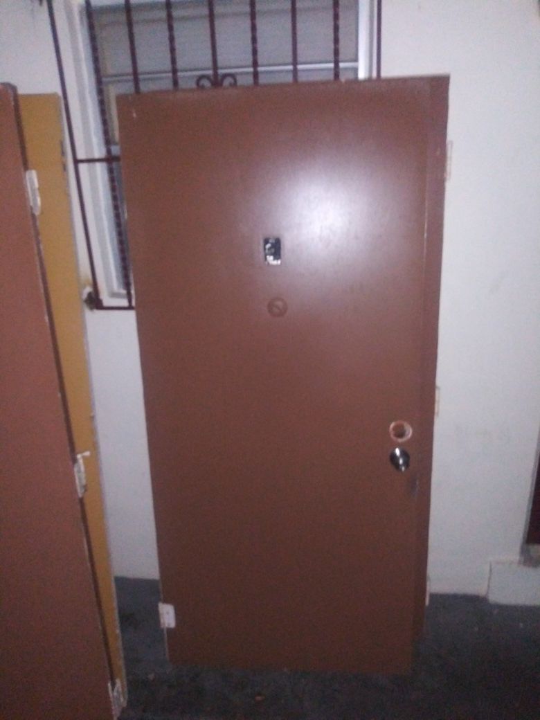 Exterior metal door