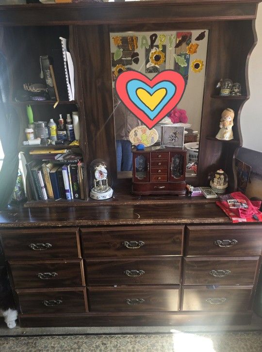 Large Dresser With Mirror 