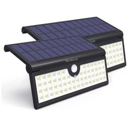 Solar Lights Outdoor Wireless Waterproof Motion Sensor Lights 270 Degree Wide Angle LED Security Solar Light for for Step Stairs Yard Garden Garage De