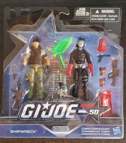GI Joe 50th Anniversary Shipwreck and Cobra Commander 4" Action Figure 2-pack Hasbro 2015