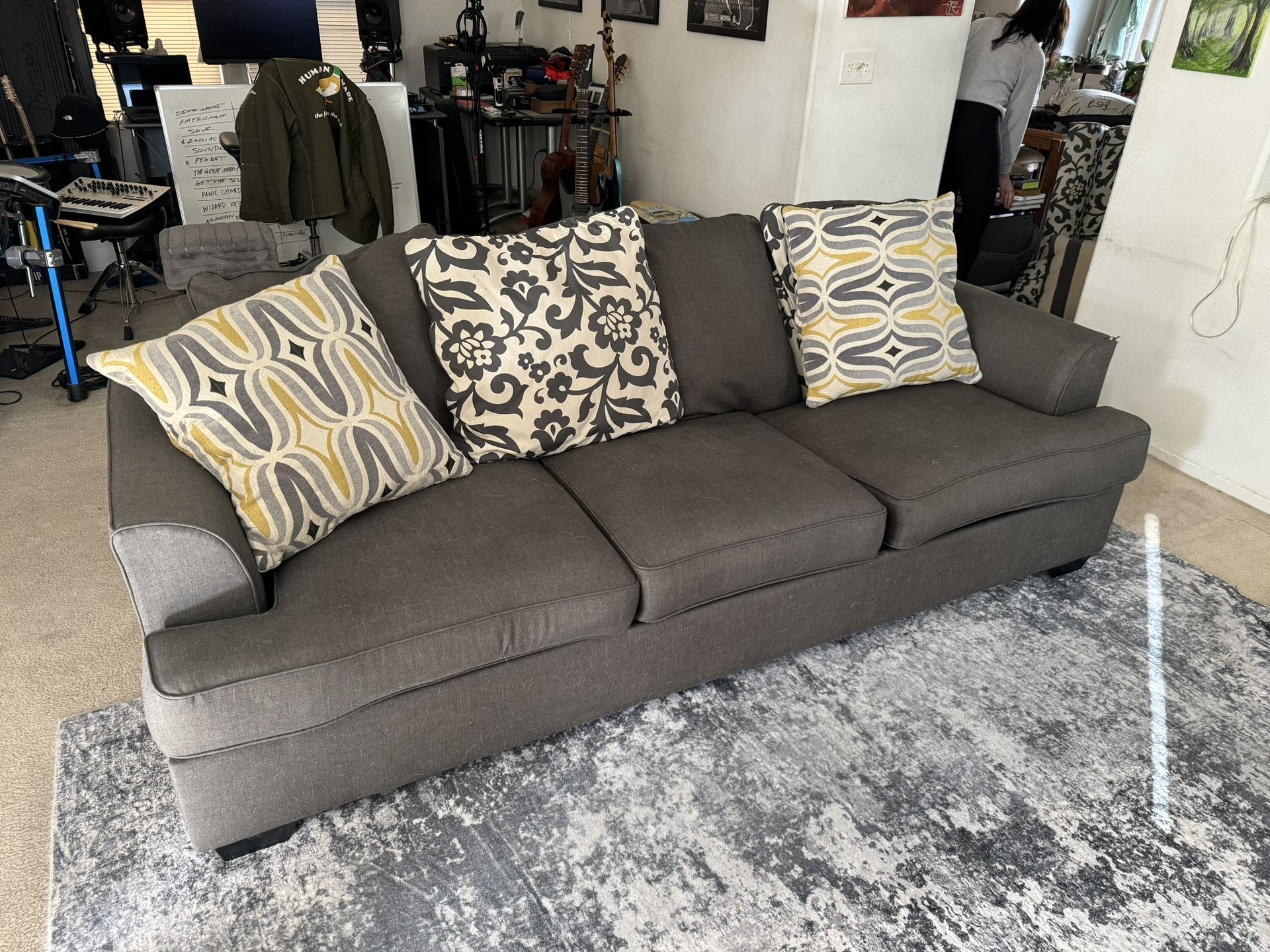 Couch / Futon Set with Matching Chairs