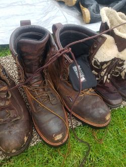 Work boots 3 pairs size 12