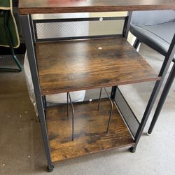 3 Tier End Table,Record Player Stand with Storage Up to 100 Albums,Turntable Stand for Vinyl, Records Shelf for Living Room Bedroom, Brown