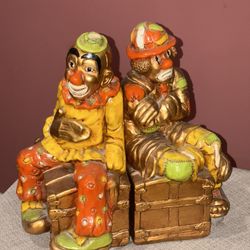 Clown Book Ends 