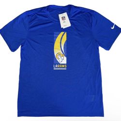 Nike Los Angeles Rams New Logo Blue T Shirt Men’s Medium,Large & XL New