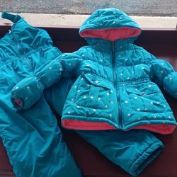 New With Tags Size 6x Kids Snow Bib And Jacket 