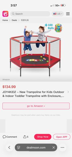 New outdoor kids trampoline