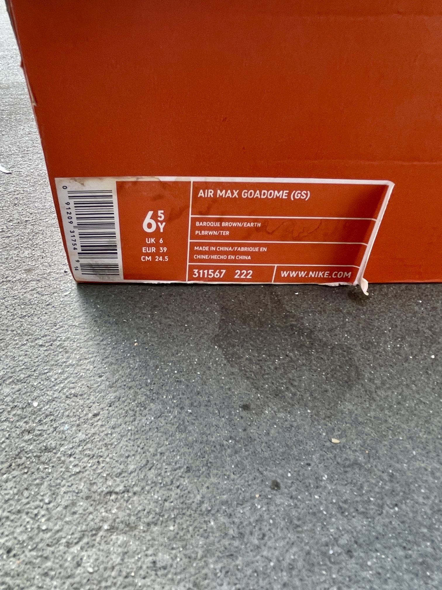 Air Max Goadome Barbecue Brown Size 6.5y