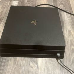 Ps4 Pro with three games two controllers every cable works pretty good