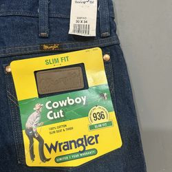 Two Identical Pairs Wranglers 30” Waist Men’s Blue Jeans