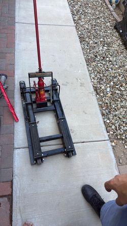 Motorcycle Lift Jack with Bottle Jack