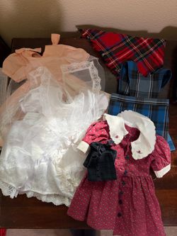 Unbranded American Girl Doll Style Clothes - Wedding Dress, Jumper & More