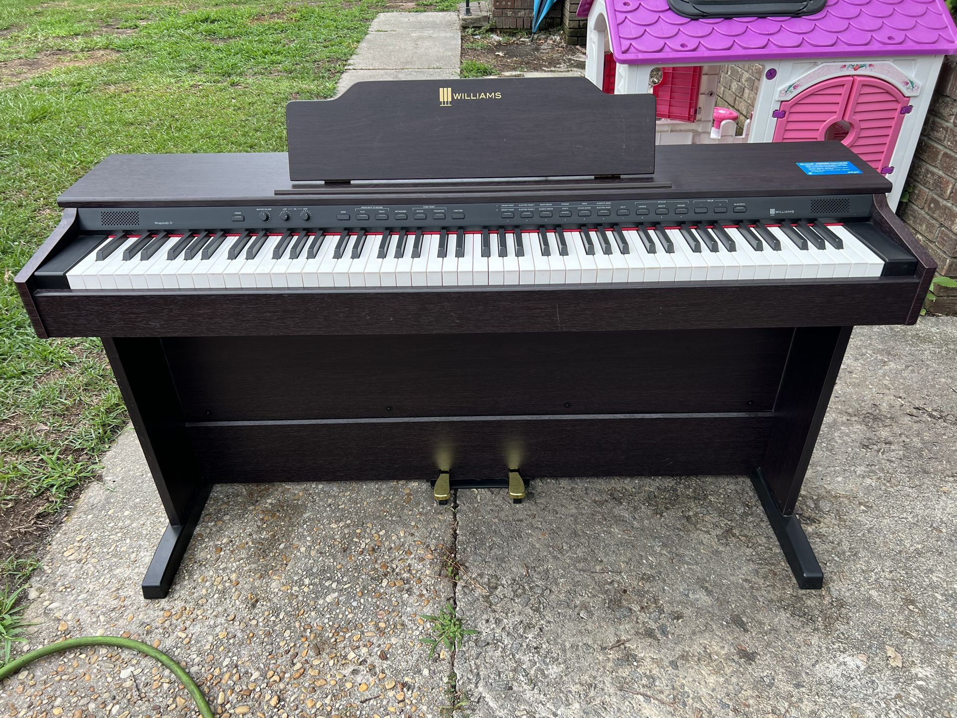 williams rhapsody III digital piano with bluetooth