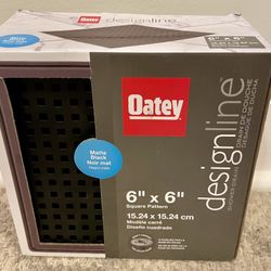 Oatey Designline 6 in. x 6 in. Stainless Steel Square Shower Drain Cover Matte Black