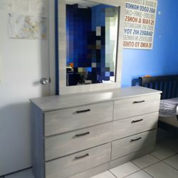 NEW DOUBLE DRESSER- With MIRROR -- ASSEMBLED