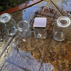 Free Medium Glass  Jar W/ Lid