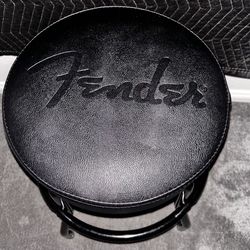 Fender Embossed Black Logo 30” Barstool - Black