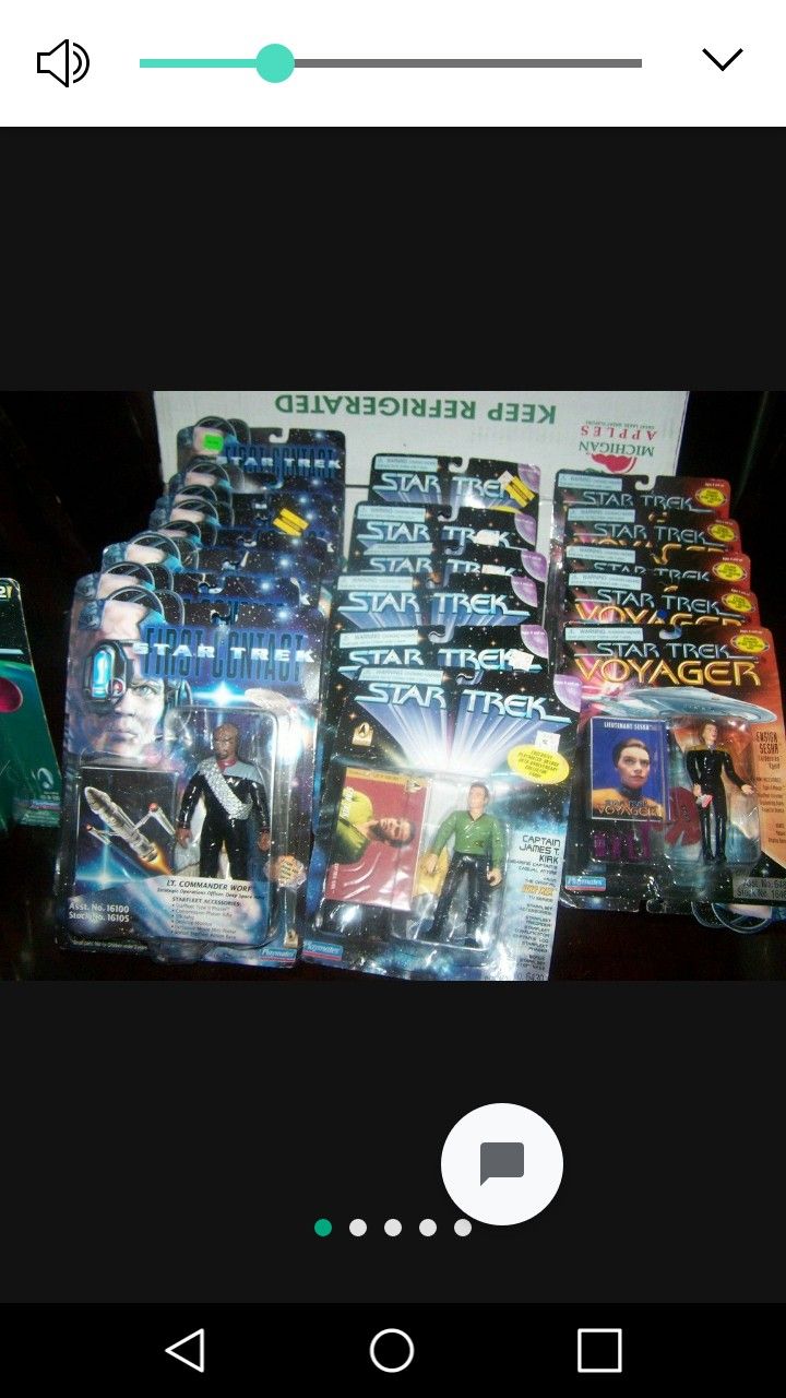 A Collection Of Star Trek Still In Their Packages