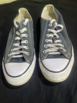Converse S 8 All Star Men’s Black/White Canvas Lace-Up Low Top Athletic Sneakers