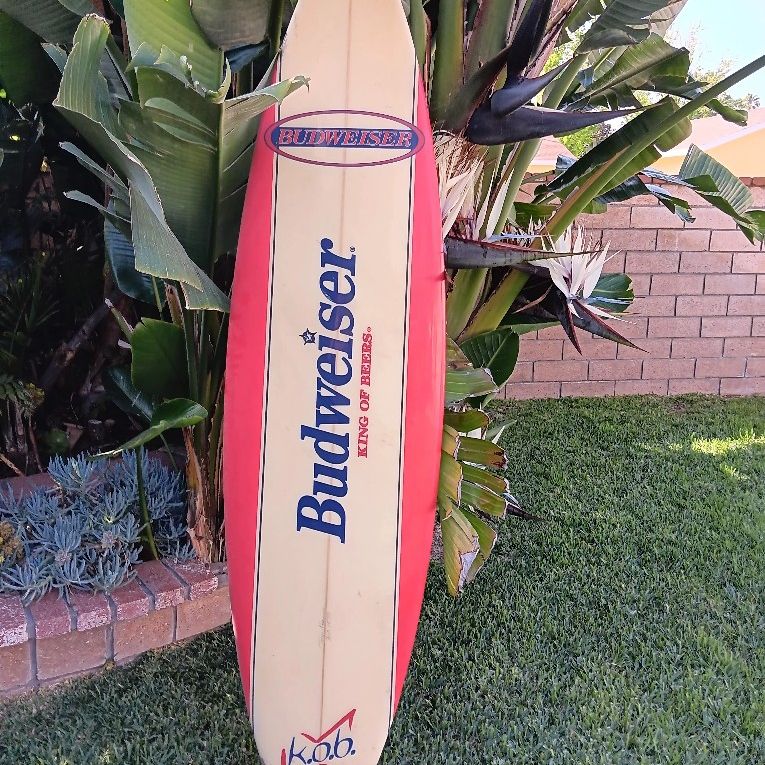 BUDWEISER Collectable REAL SURFBOARD 