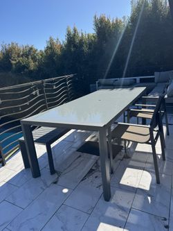 Living spaces Outdoor Glass Table