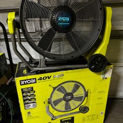 Riobi 40V HP Brushless Cordless Hybrid WHISPER SERIES 20 in. Air Cannon Fan (Tool Only)

