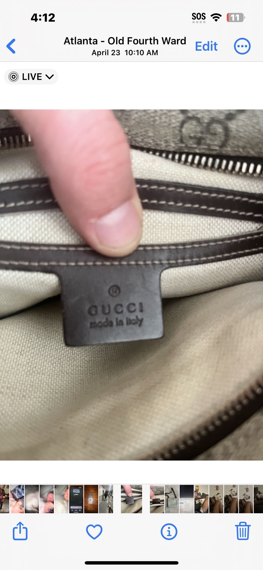 Vintage Gucci monogram messenger bag