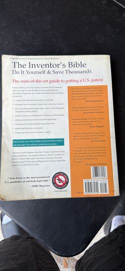 Nolo Press Patent It Yourself by David Pressman Paperback 7th Ed 2000 Patents