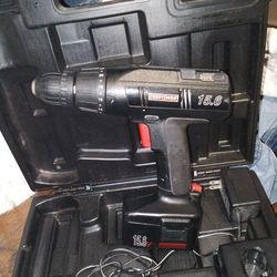 Craftsman 15.6 Volt Cordless 3/8” Drill Driver With 2 Batteries & Case 11425