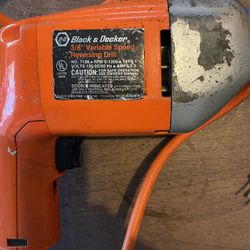 Black And Decker Variable Speed Drill