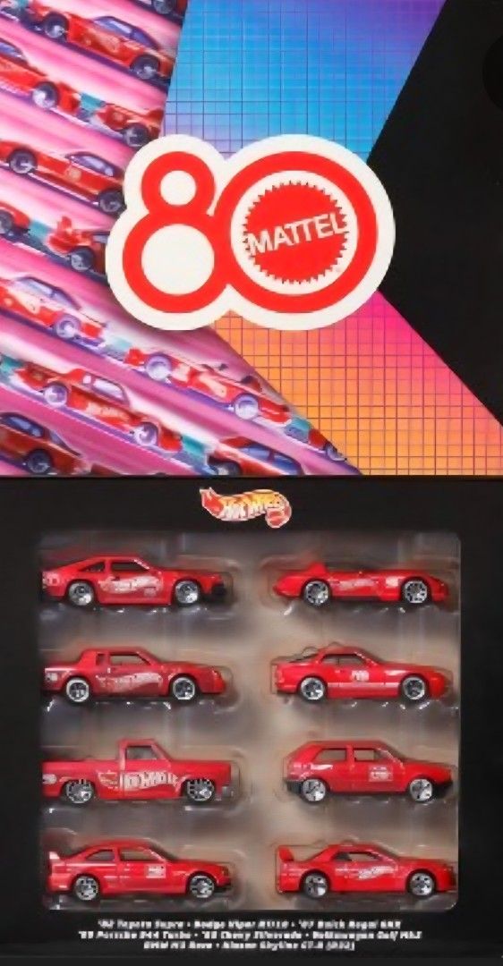 Hot wheels 80th Anniversary 8 pack