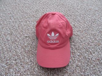 Adidas Women's Originals Relaxed Strapback Cap Hat - Hazy Rose w/ White