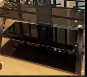 Tempered glass entertainment center