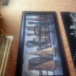 artwork, Beautiful and Big, New York skyline, the largest is 48“ x 30“, both pieces for $89,will go fast