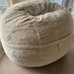 Lovesac Supersac w/ snow owl Phur cover