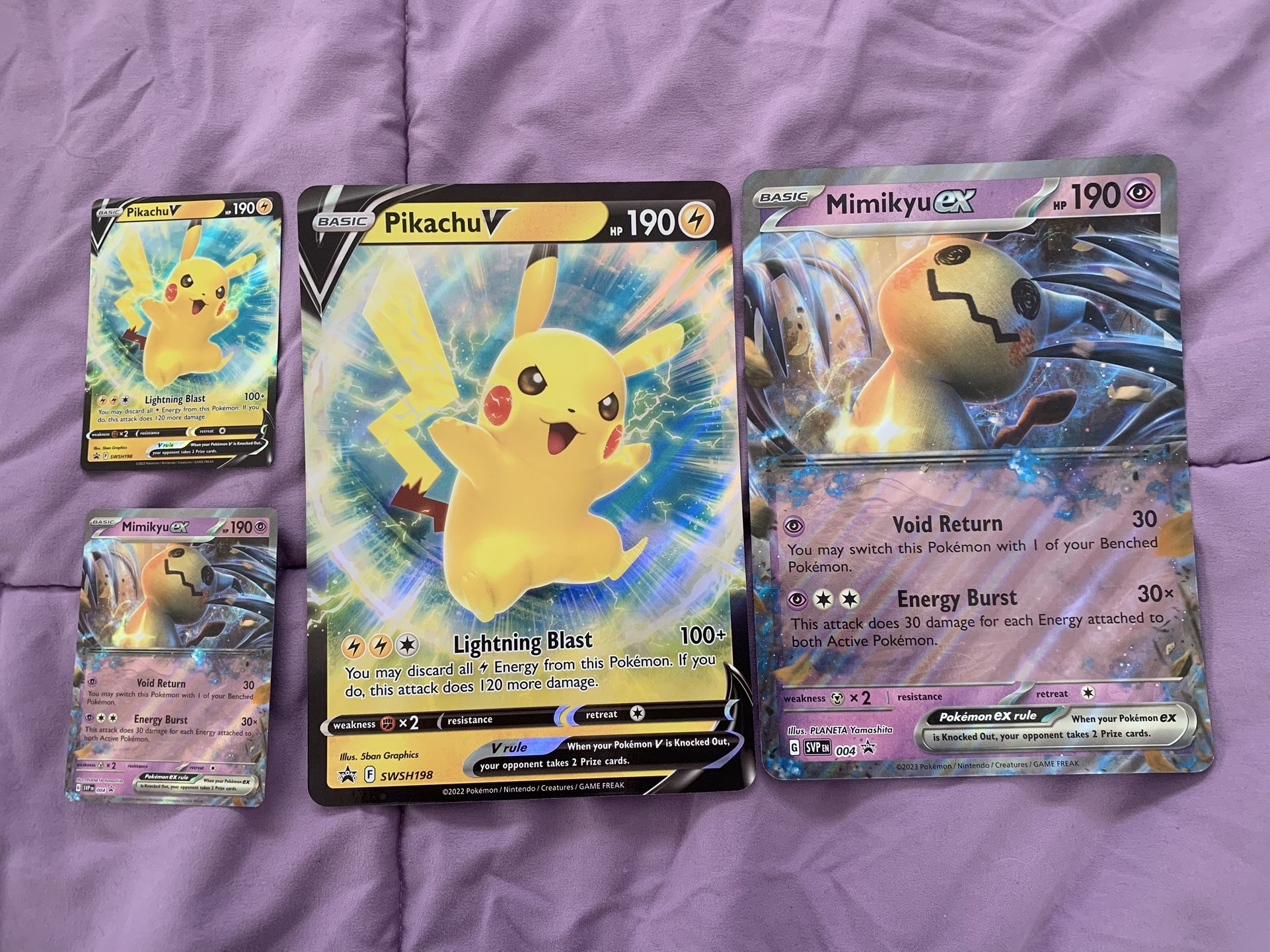 Pikachu & Mimikyu Pokemon Promo Cards