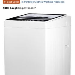$100 BLACK+DECKER Small Portable Washer, Washing Machine for Household Use, Portable Washer 2.0 Cu. Ft. with 6 Cycles, Transparent Lid & LED Display