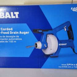 Kobalt Auto-Feed Drain Auger -BRAND NEW 